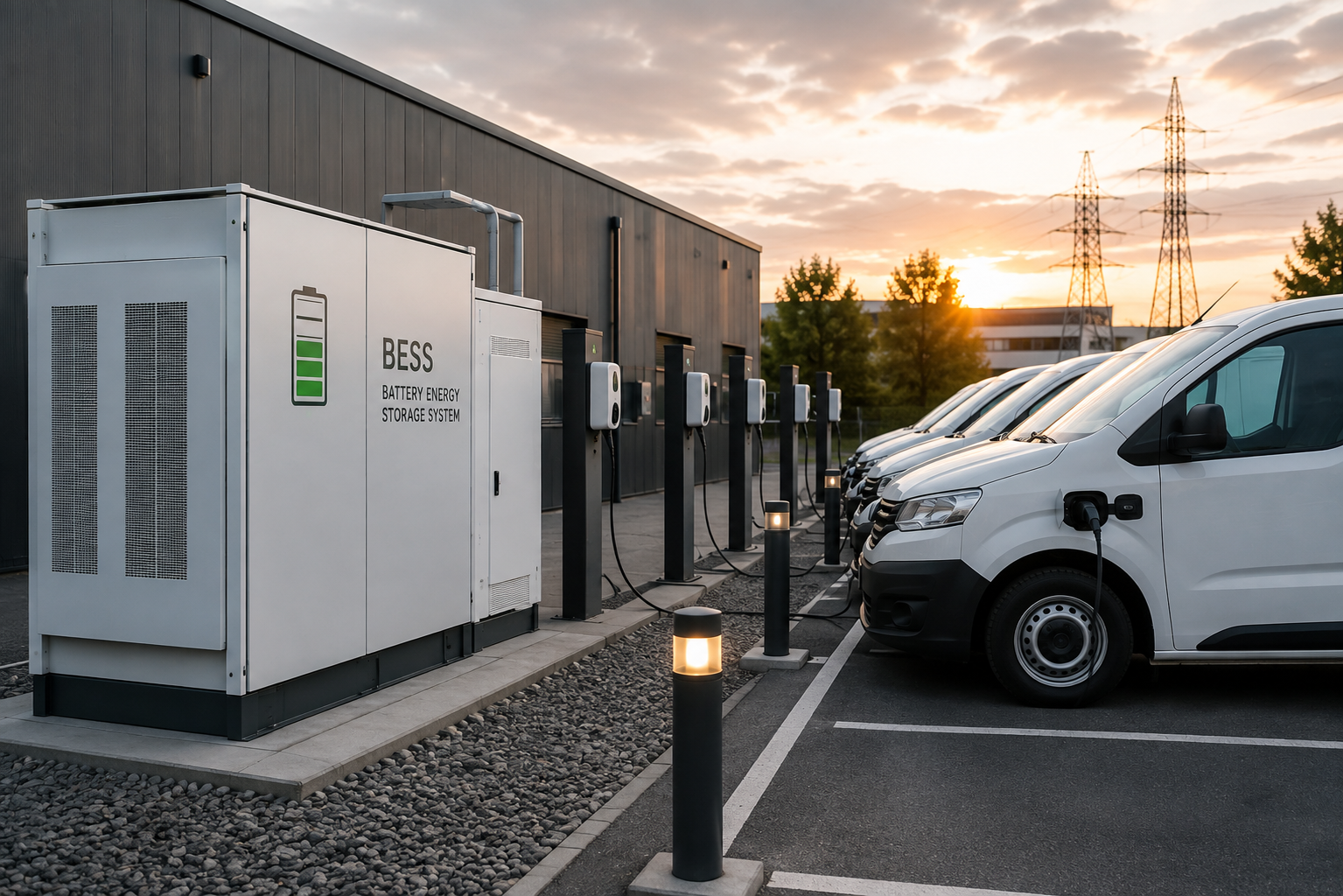 Batterilagring kan blive vigtig, når firmabilerne rykker over på strøm